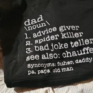 Black Graphic Tee with White Text